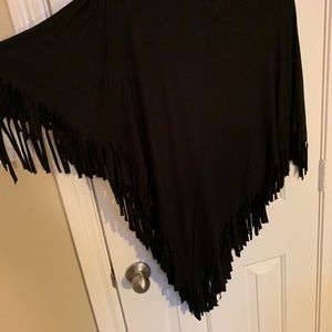 Black fringe top